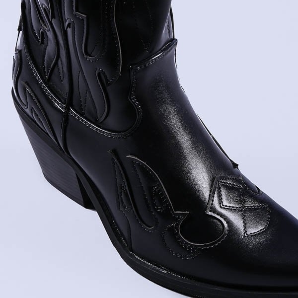 Γυναικείες μπότες Saima μαύρα, 2 - Kalapod.gr